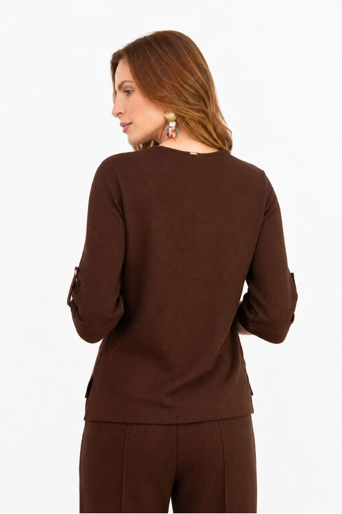 Blusa detalhe gota heritage CAFE,